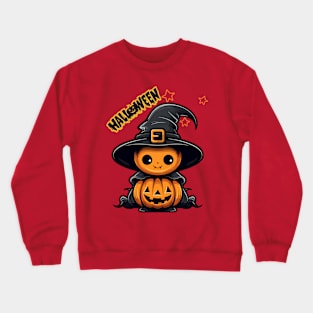 Cute little pumpkin witch Crewneck Sweatshirt